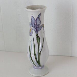 Iris Bud Vase Handpainted Artistian